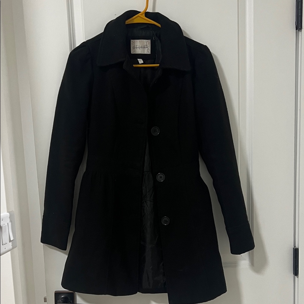 dELiA*s Classic Black Trench Coat